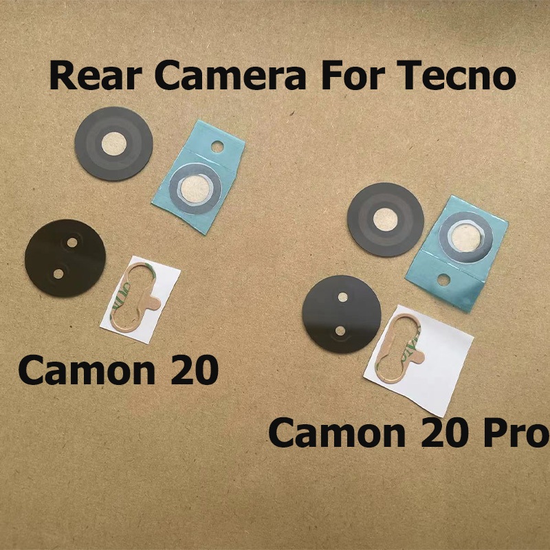 สําหรับ Tecno Camon 20 Pro เลนส์กล้องด้านหลังด้านหลังกาวสติกเกอร์อะไหล่ซ่อม CK6 CK6n CK7n
