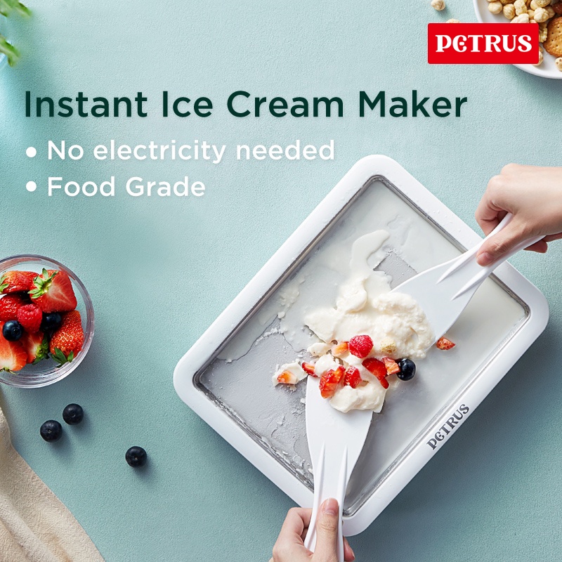 Petrus เครื่องทำไอติมผัด Ice Cream Maker กระทะทำไอติมผัด รัวเรือน ขนาดเล็ก PET035
