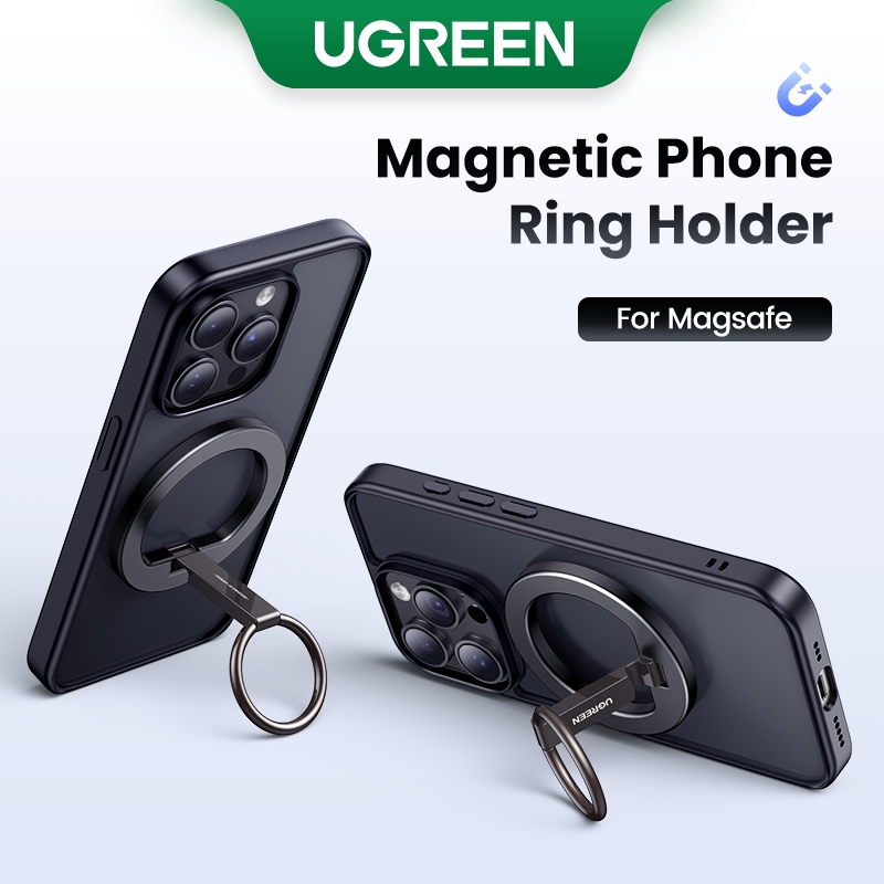 Ugreen MagSafe แหวนแม่เหล็ก โลหะผสมสังกะสี ปรับได้ สําหรับ iphone Xiaomi Samsung Huawei