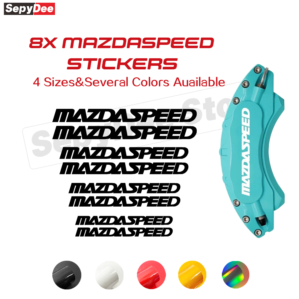 สติกเกอร์คาลิปเปอร์เบรก กันน้ํา ทนอุณหภูมิสูง อุปกรณ์เสริม สําหรับ Mazdaspeed MX-5 CX-3 CX-5 3 6 8 ชิ้น