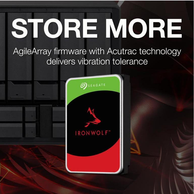 Seagate IronWolf ฮาร์ดไดรฟ์ภายใน ST2000VN004 2TB HDD 5900 RPM 64MB Cache SATA 6Gb/s 3.5 นิ้ว