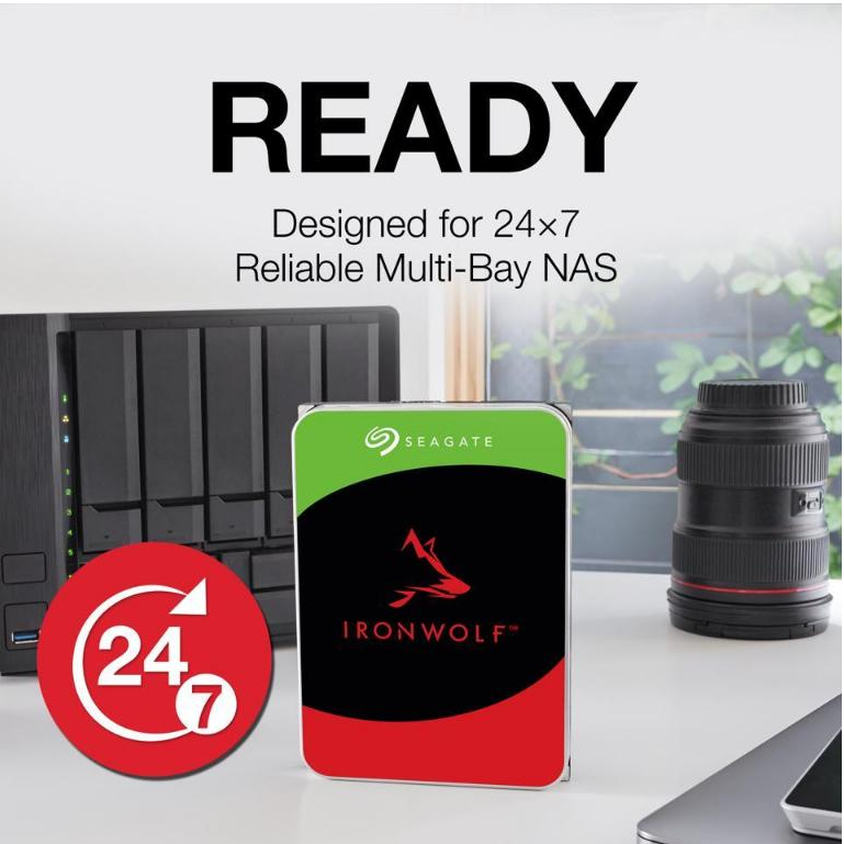 Seagate IronWolf ฮาร์ดไดรฟ์ภายใน ST2000VN004 2TB HDD 5900 RPM 64MB Cache SATA 6Gb/s 3.5 นิ้ว
