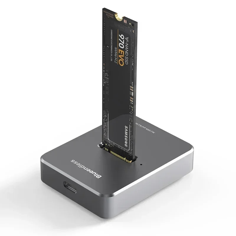 อะแดปเตอร์ฐานเชื่อมต่อฮาร์ดดิสก์ M2 SSD NVMe SATA Enclosure 10Gbps HDD M.2 NVMe SSD USB C