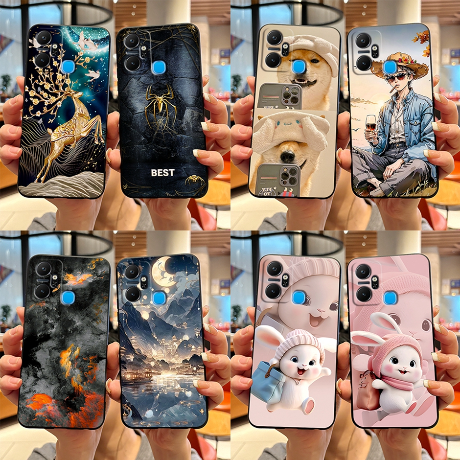 สําหรับ Infinix Smart 6 Plus X6823C Smart 6 HD Smart 6PLUS 6HD เคสโทรศัพท์มือถือ ซิลิโคนนิ่ม TPU ลายการ์ตูนน่ารัก