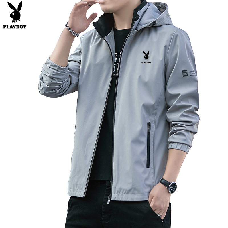 PLAYBOY Men's Outdoor Sports Jacket Windproof Top