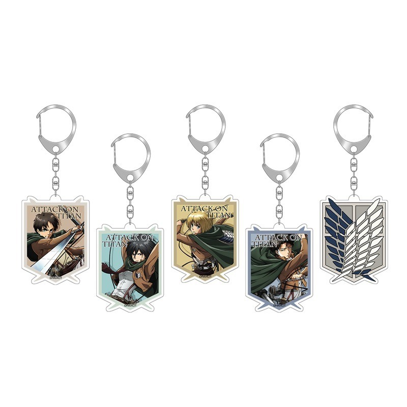พวงกุญแจ จี้อะคริลิค รูปอนิเมะ Attack on Titan Eren Shingeki no Kyojin Levi Ackerman สําหรับเก็บสะสม