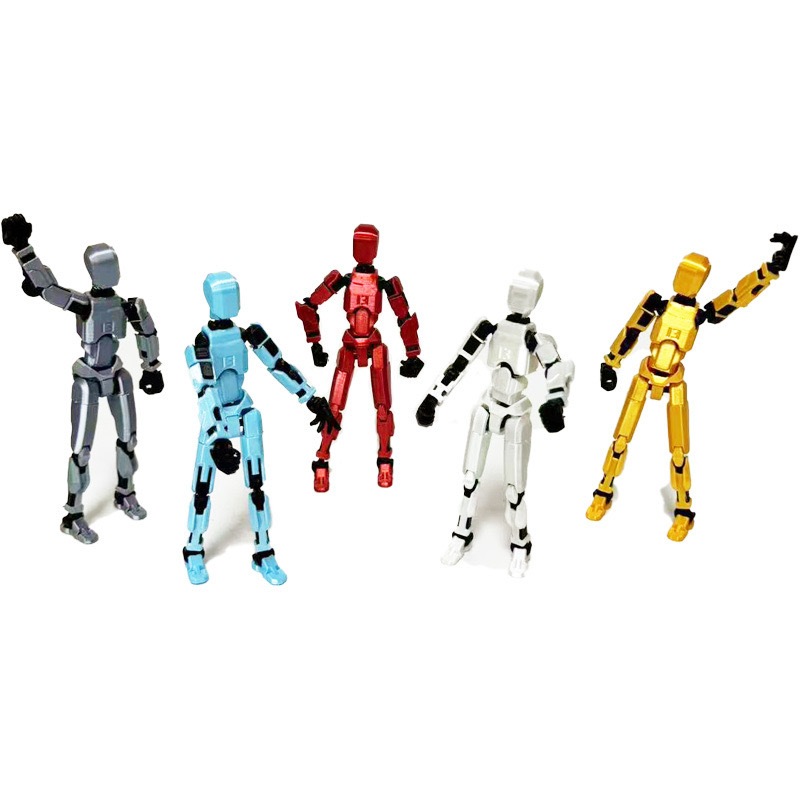 ฟิกเกอร์แอคชั่นจำลอง 13 ข้อต่อหลายข้อ DIY 3D โชคดี ของเล่นบีบอัด T13 DIY toys - รูปที่ 5