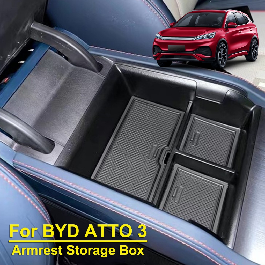 Byd ATTO 3 กล่องเก็บของที่เท้าแขนคอนโซลกลางรถยนต์ 2022 2023 2024