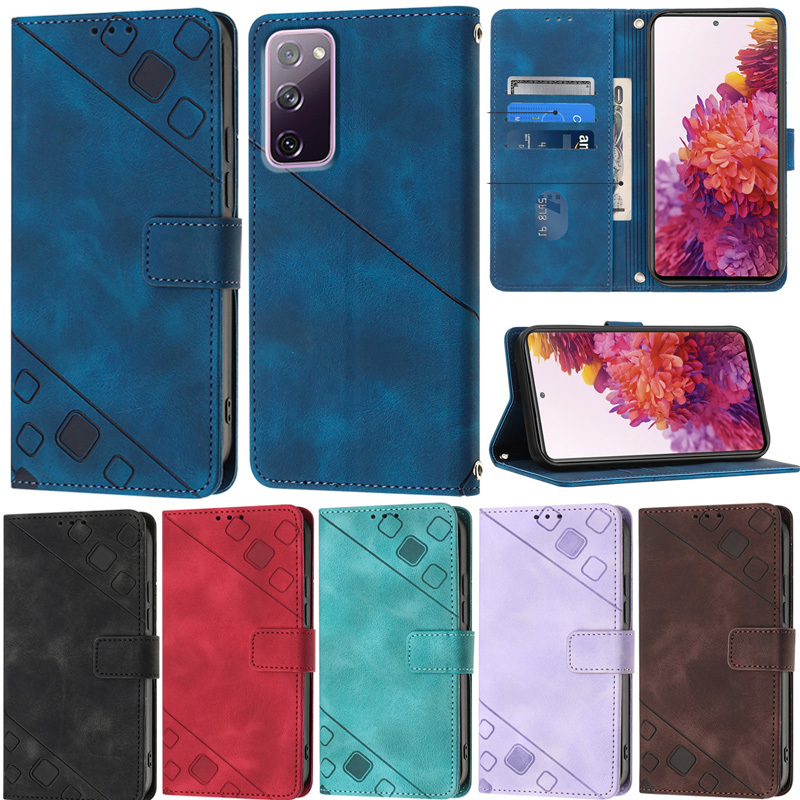 เคสโทรศัพท์มือถือหนัง PU นิ่ม ผิวด้าน ฝาพับ พร้อมช่องใส่บัตร ตั้งได้ สไตล์เรโทร สําหรับ Samsung Galaxy S20 Plus S10 Plus S9 Plus S8 Plus Note 20 Note 10 Note 9 Note 8 S10+ S9+ S8+