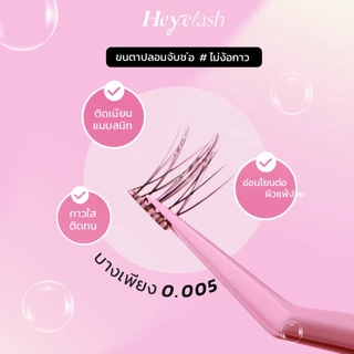 【พร้อมส่ง】HeyeLash Dreamy Doll ขนตาปลอมแบบช่อ มีกาวในตัว ขนตาปลอมทรงธรรมชาติ