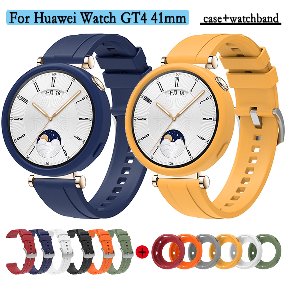 2 in 1 สายนาฬิกาข้อมือซิลิโคน ปรับได้ แบบเปลี่ยน สําหรับ Huawei Watch GT4 41 มม.