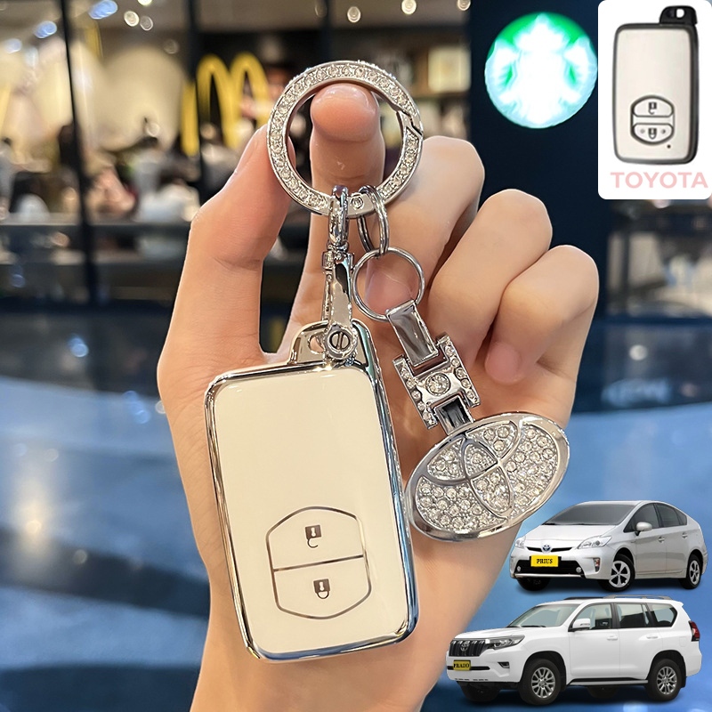 ปลอกพวงกุญแจรถยนต์ 2 ปุ่ม สําหรับ Toyota Prius prado