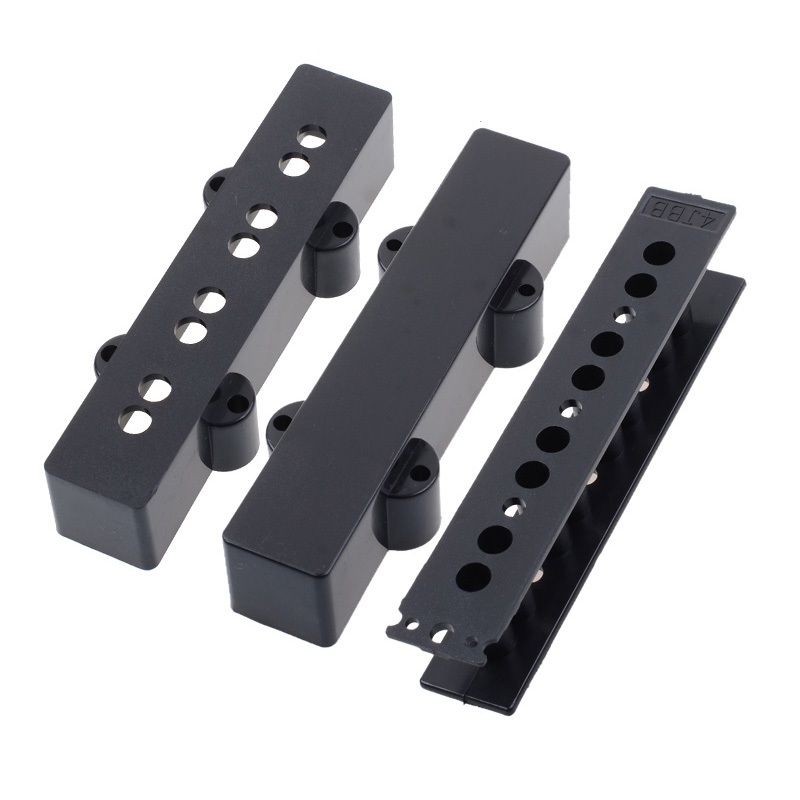 2 ชิ้น 4 String Jazz Bass Pickup Cover/Boblin 92/95 มม.สําหรับ 4 สายเบสไฟฟ้าสีดํา