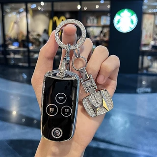 เคสกุญแจรีโมทรถยนต์ TPU แบบถัก สําหรับ Honda CRV Accord Civic 2 3 ปุ่ม
