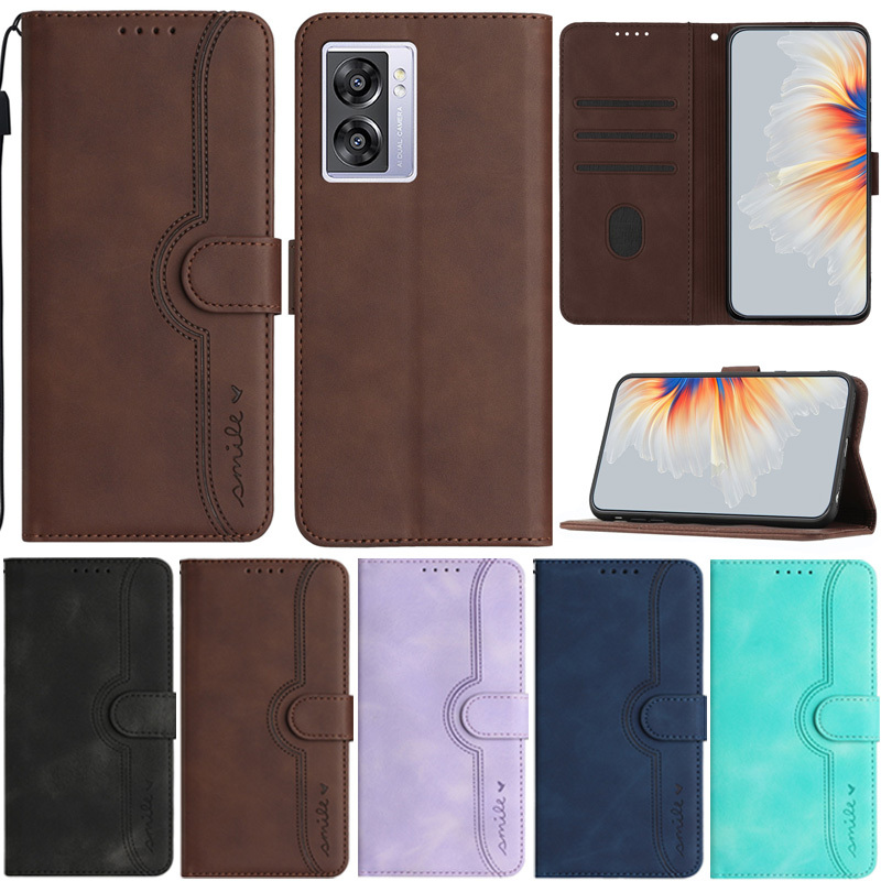 หรูหราปลอกสําหรับOppo A60 4G A5 Pro A3 Pro A79 5G A3 4G A57 A77 4G 2022 A16 A17 A78 A58 4G A76 A96 4G A74 5G A95 4G A54 A94 A54 5G A54 A94 การ์ดหนังกระเป๋าสตางค์ เคสคลุม