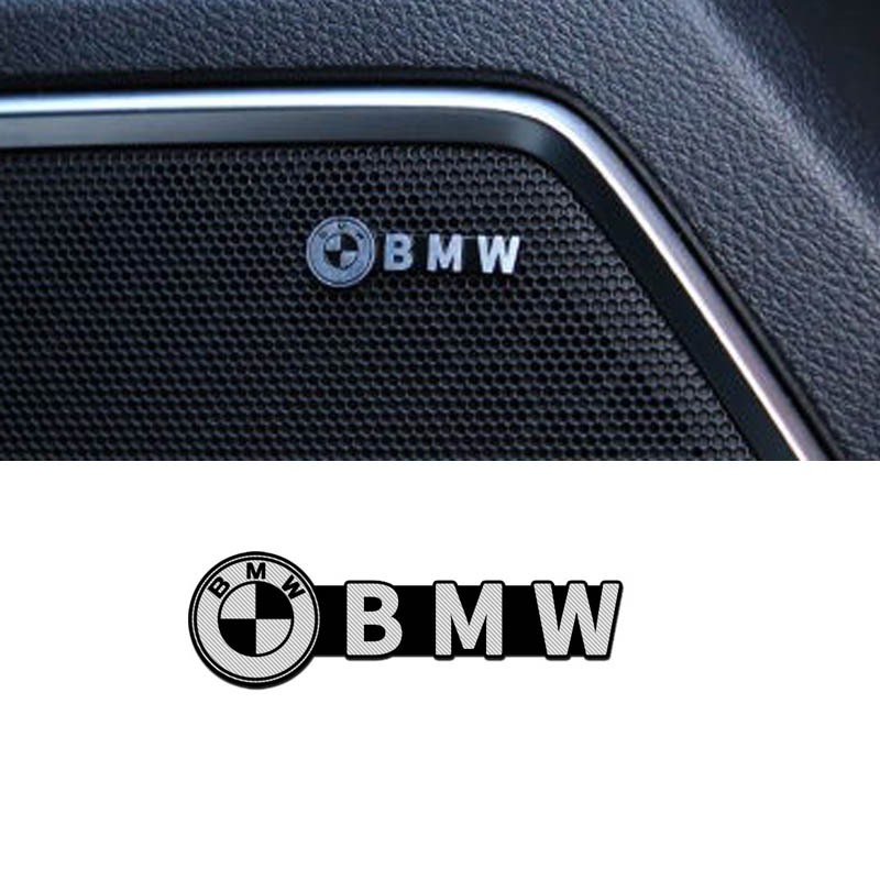 สติกเกอร์อลูมิเนียม ตราสัญลักษณ์ 3D สําหรับติดตกแต่งพวงมาลัยรถยนต์ BMW