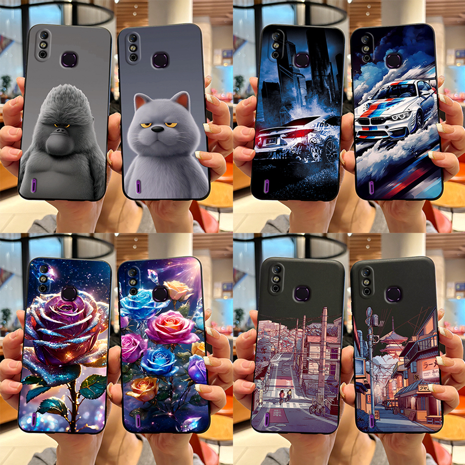 เคสซิลิโคนนิ่ม เนื้อแมตต์ สีดํา สําหรับ Infinix Smart 4 Infinix Smart 4 X653 X663