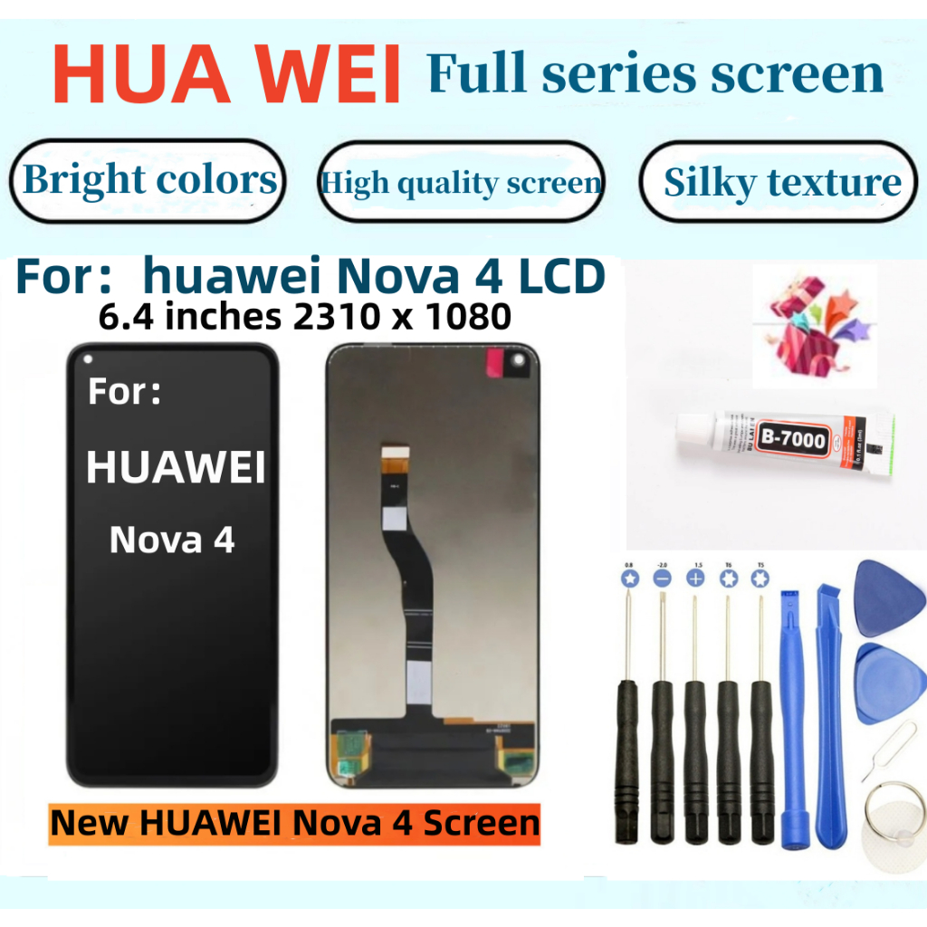 หน้าจอสัมผัส LCD สําหรับ HUAWEI Nova 4