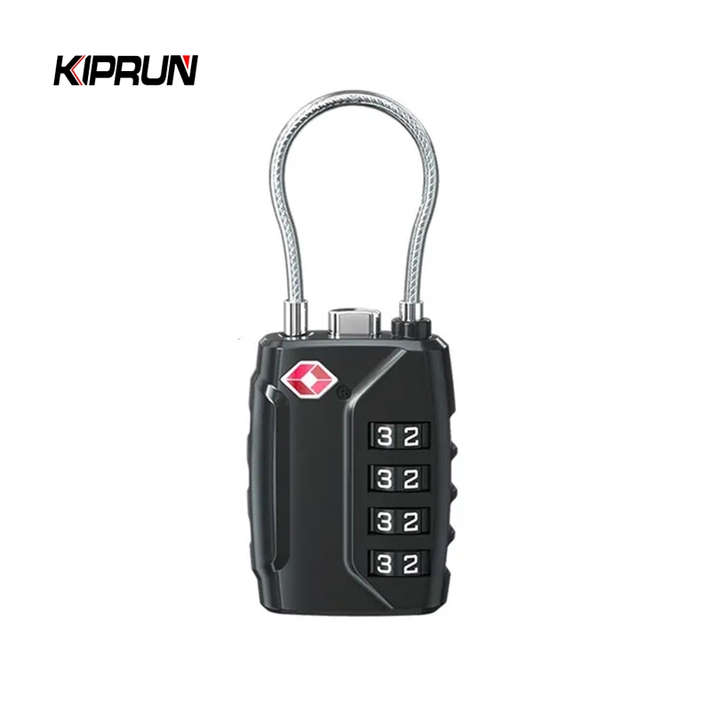 KIPRUN TSA อนุมัติล็อคกระเป๋า , 4 หลักรวมสายล็อคกระเป๋า , TSA เดินทางล็อค , กุญแจเดินทางรวม