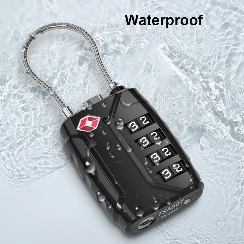 KIPRUN TSA อนุมัติล็อคกระเป๋า , 4 หลักรวมสายล็อคกระเป๋า , TSA เดินทางล็อค , กุญแจเดินทางรวม - รูปที่ 5