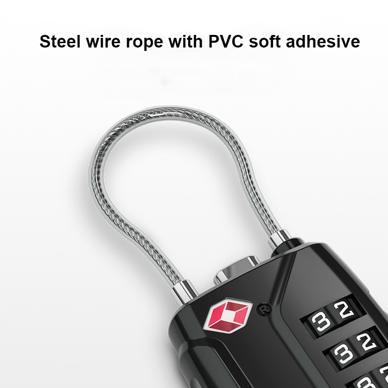 KIPRUN TSA อนุมัติล็อคกระเป๋า , 4 หลักรวมสายล็อคกระเป๋า , TSA เดินทางล็อค , กุญแจเดินทางรวม - รูปที่ 6