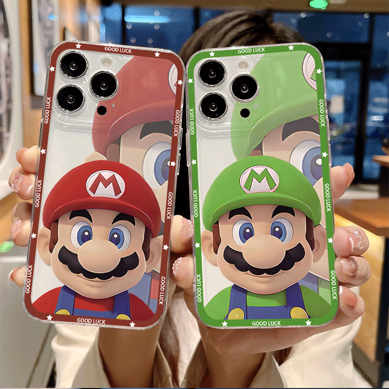 เคสโทรศัพท์มือถือ แบบใส ลายมาริโอ้ สําหรับ IPhone 6 6S 11 7 8 15 X XR XS Plus 12 13 14 15 PRO mini MAX