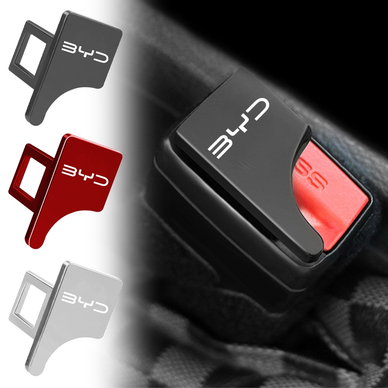 1pcs โลหะรถความปลอดภัยเข็มขัดหัวเข็มขัดคลิปรถที่นั่งเข็มขัดล็อค Latch สําหรับ BYD Atto 3 หยวน Plus F3 E6 F0 G3 I3 Ea1 เพลง Max Tang