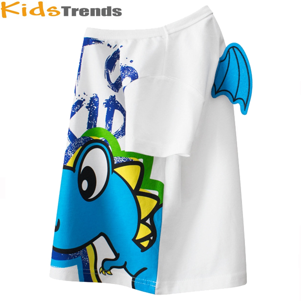 เสื้อยืดเด็กชาย เสื้อผ้าเด็ก ไดโนเสาร์ 3D แขนสั้น แฟชั่น