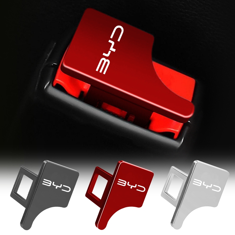 สลักล็อคเข็มขัดนิรภัยรถยนต์ แบบโลหะ สําหรับ BYD Atto 3 Yuan Plus F3 E6 F0 G3 I3 Ea1 Song Max Tang 1 ชิ้น