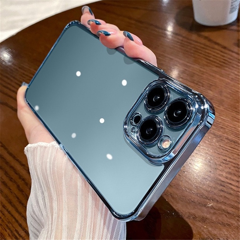 เคสโทรศัพท์มือถือแบบนิ่ม ใส บางมาก หรูหรา สําหรับ Iphone 15 Pro MAX 14 13 12 11 promax X XS XR MAX