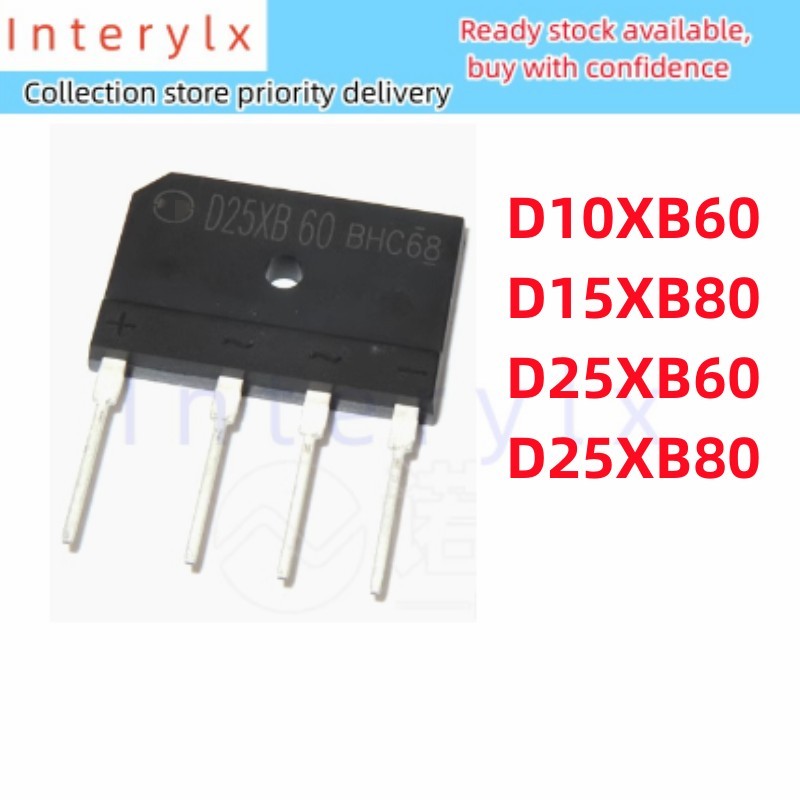 5PCS D25XB80 D25SBA80 สะพานวงจรเรียงกระแส 25V 800V D25XB60 D15XB60 D15XB80 D10XB60 D10XB80 D20XB60 D