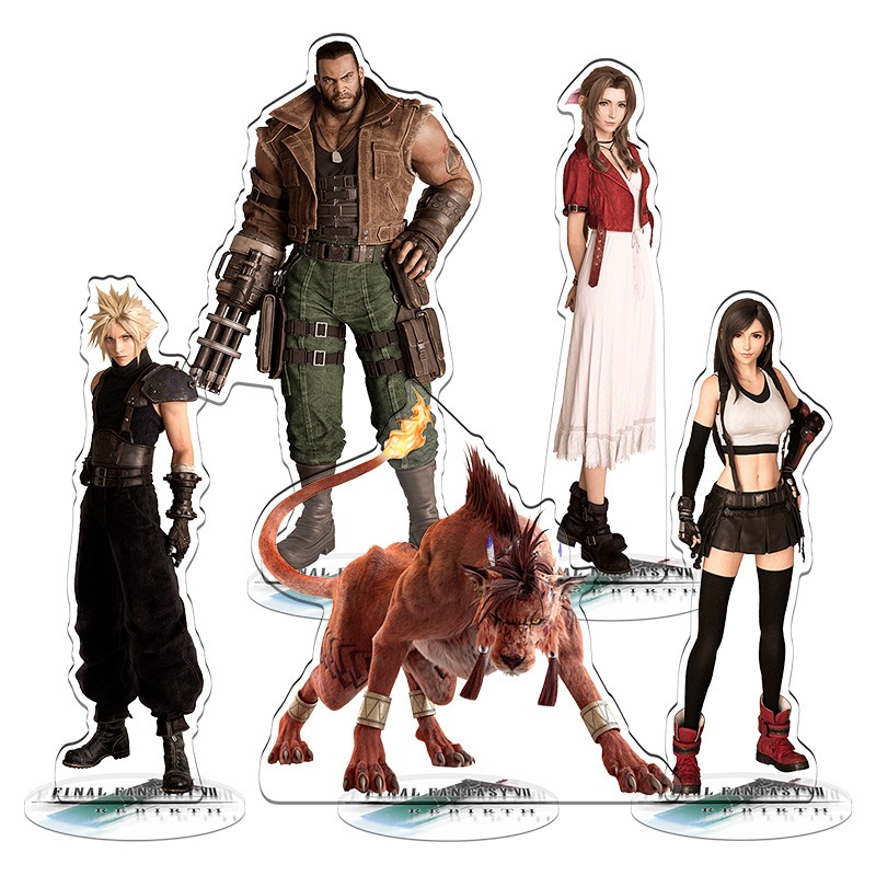 เกมพีซี Anime Final Fantasy VII Remake รูปตุ๊กตา Aerith Tifa Cloud Strife 13Red-XIII-Naki อะคริลิคตุ
