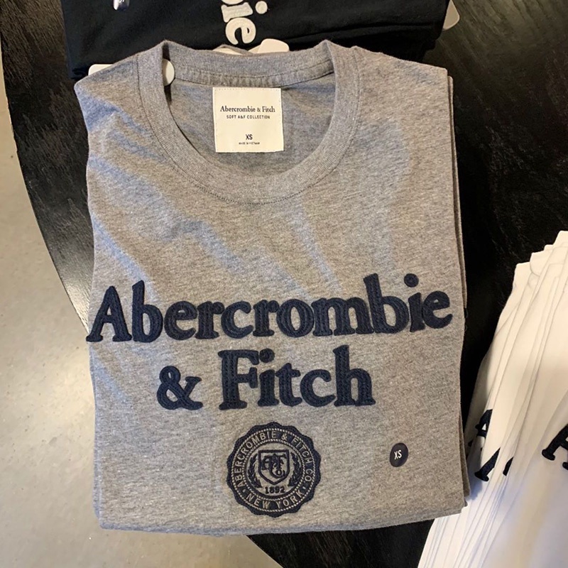 Abercrombie &Fitch Casual Men 's T-Shirt Short Sleeve Round Neck Fashion Print Comfortable/Micro Elica/Daily Use/Vitality