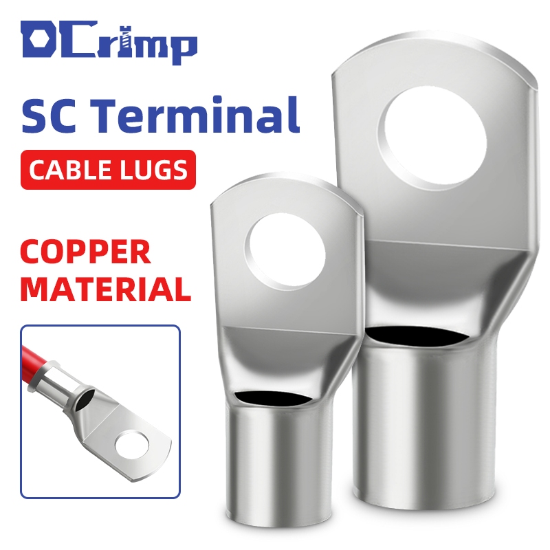 SC1.5 ~ 300mm2 Tined Thicken ทองแดง Lugs แบตเตอรี่สายสิ้นสุดแหวน Bolt Hole Crimp Terminal ลวดเชื่อมสาย SC1.5 SC2.5 SC4 SC6 SC10 SC16 SC25 SC35 SC50 SC70 SC95