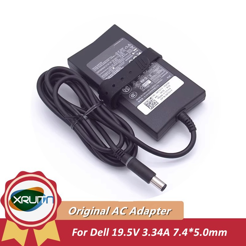 Original 19.5V 3.34A 65W AC อะแดปเตอร์แล็ปท็อปสําหรับ Dell Latitude 3330 3340 3350 3440 3460 3470 34