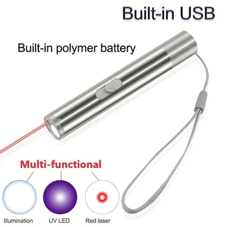 Kiprun 3 in 1 ปากกาชี้เลเซอร์ จุดสีแดง ชาร์จ USB ของเล่นสําหรับสัตว์เลี้ยง แมว