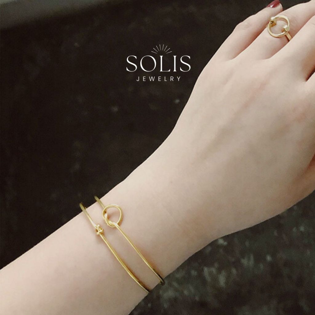 สร้อยข้อมือกำไลผูกปมไม่ซีดจาง พร้อมสร้อยข้อมือสเตนเลสสตีลคุณภาพสูง 18K เป็นของขวัญพิเศษ