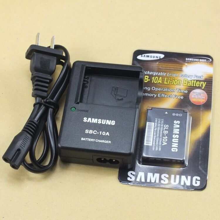 แบตเตอรี่กล้อง พร้อมที่ชาร์จ สําหรับ Samsung ES55 ES60 PL50 PL51 PL55 PL60 SLB-10A