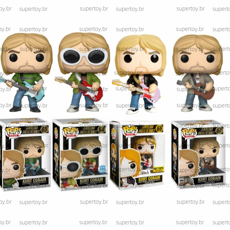 ฟิกเกอร์ Funko Rocks: Kurt Cobain Pop 64 65 66 67 ของเล่นสําหรับเด็ก