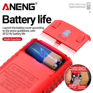 หนึ่งชุด ANENG SZ308 มัลติมิเตอร์แบบดิจิตอล, 1999 นับเครื่องทดสอบความแม่นยําสูงสําหรับแรงดันไฟฟ้า AC DC และความต้านทาน