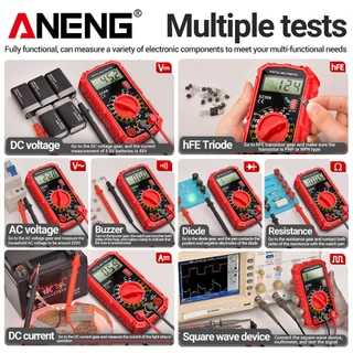 หนึ่งชุด ANENG SZ308 มัลติมิเตอร์แบบดิจิตอล, 1999 นับเครื่องทดสอบความแม่นยําสูงสําหรับแรงดันไฟฟ้า AC DC และความต้านทาน