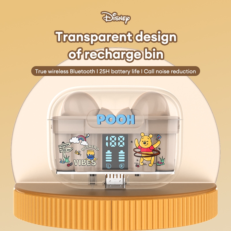 Disney A10D หูฟังบลูทูธ หูฟังไร้สาย ลดเสียงรบกวน กันน้ํา สําหรับเล่นกีฬา วิ่ง