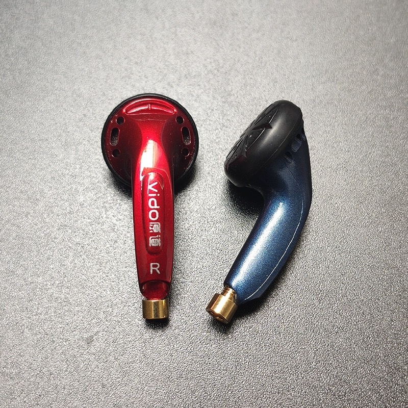 Fengru Diy MMCX Version Vido หูฟังอินเอียร์ หัวแบน HiFi Bass Earbud สีดํา แดง ขาว ฟ้า Vido (ไม่รวมสา