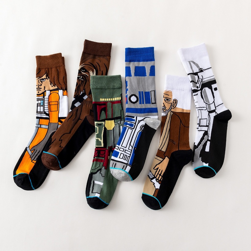 ถุงเท้าสเก็ตบอร์ด ลายการ์ตูน Star Wars สําหรับผู้ชาย รูปที่ 4