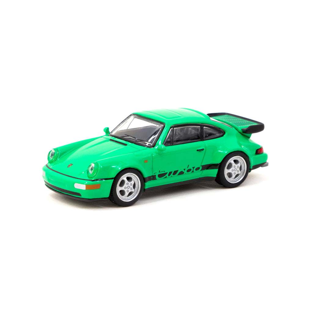 Tarmac Works T64S-009-GR 1/64 PORSCHE 911 TURBO สีเขียว DIECAST รถโมเดล