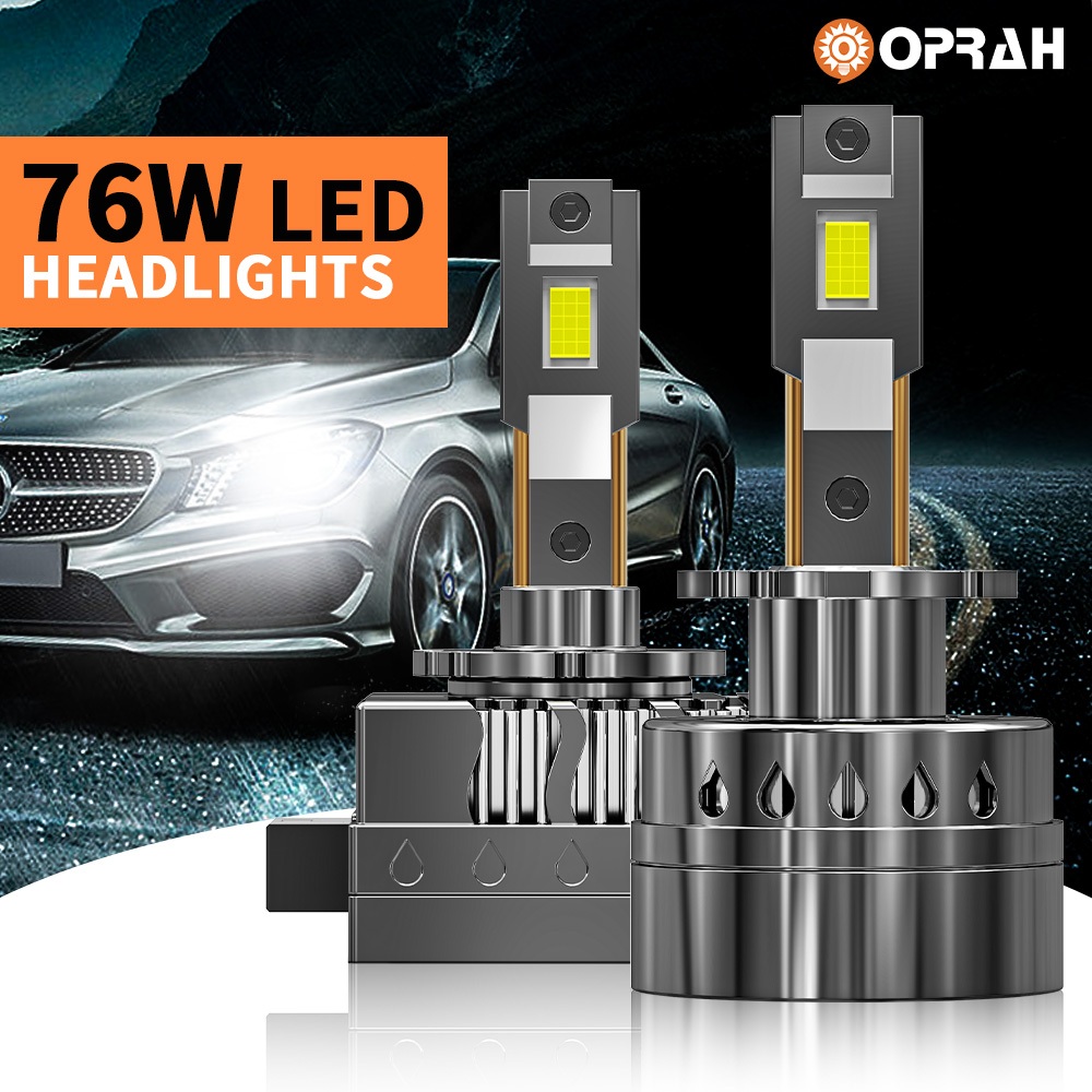 ((2 ชิ้น) หลอดไฟหน้ารถยนต์ พลังงานสูง 76w D1S D2S D3S D4S D5S D8S LED 3570 DC12V
