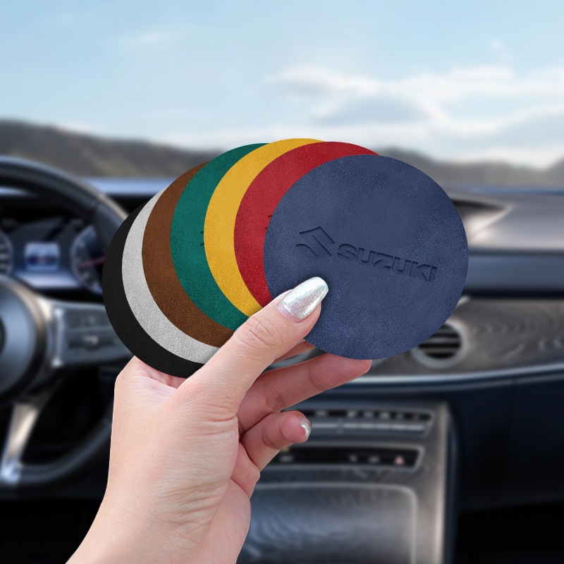 แผ่นรองแก้วน้ํา กันลื่น ลายโลโก้รถยนต์ สําหรับ SUZUKI VITARA SX4 SWIFT DZire IGNIS Alto Spacia Jimny 2 ชิ้น - รูปที่ 4