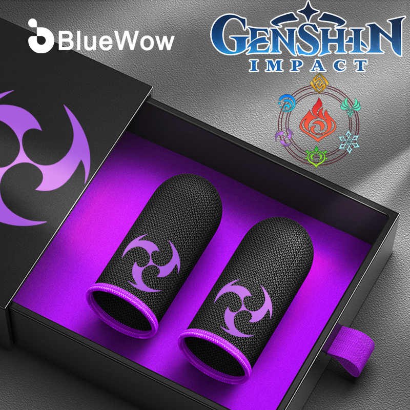Bluewow Genshin ปลอกสวมนิ้วหัวแม่มือ แบบบางพิเศษ ระบายอากาศ กันเหงื่อ สําหรับเล่นเกม PUBG