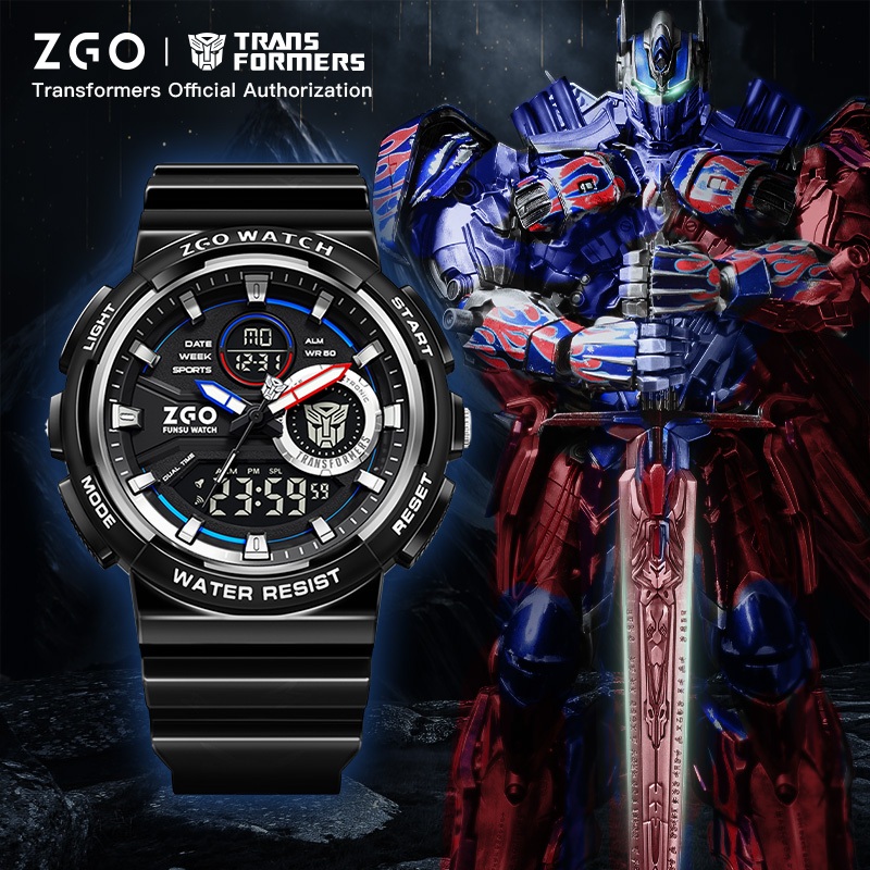 ZGO Transformers นาฬิกาข้อมืออิเล็กทรอนิกส์ กันน้ํา สําหรับผู้ชาย นักเรียนมัธยมต้น 871