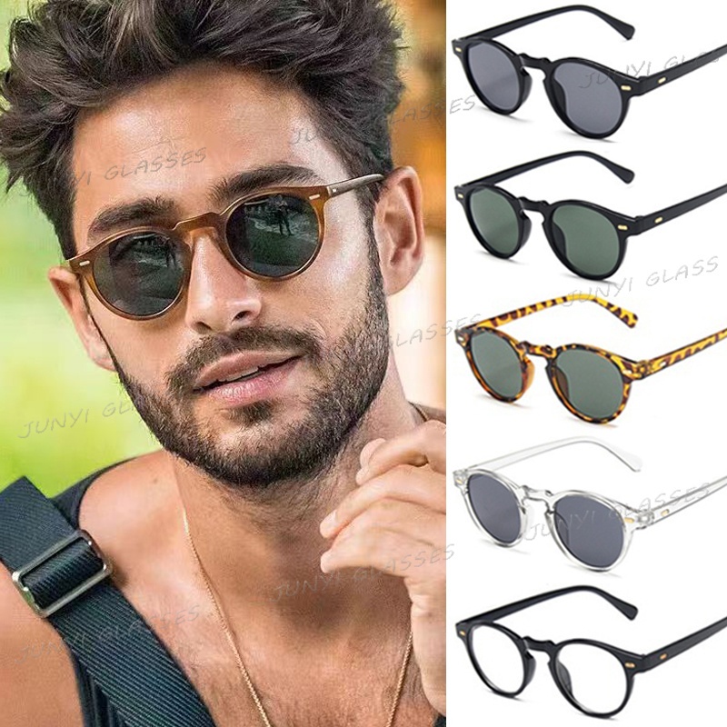 แว่นตากันแดด UV400 กรอบทรงกลม ขนาดเล็ก สไตล์เรโทร สําหรับผู้หญิง และผู้ชาย